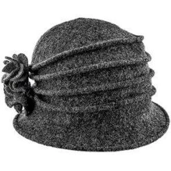 Charlotte - Scala LW497 Taupe Knit Wool Cloche Hat W/ Side Flower 35 Charlotte - Scala LW497 Taupe Knit Wool Cloche Hat W/ Side Flower -Bailey Store scala cloche charcoal one size fits most charlotte scala lw497 taupe knit wool cloche hat w side flower hat 16556514771084