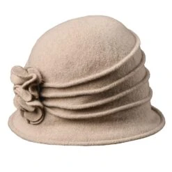 Charlotte - Scala LW497 Taupe Knit Wool Cloche Hat W/ Side Flower 23 Charlotte - Scala LW497 Taupe Knit Wool Cloche Hat W/ Side Flower -Bailey Store scala cloche charlotte scala lw497 taupe knit wool cloche hat w side flower hat 16524323586188