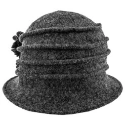 Charlotte - Scala LW497 Taupe Knit Wool Cloche Hat W/ Side Flower 25 Charlotte - Scala LW497 Taupe Knit Wool Cloche Hat W/ Side Flower -Bailey Store scala cloche charlotte scala lw497 taupe knit wool cloche hat w side flower hat 16524323651724