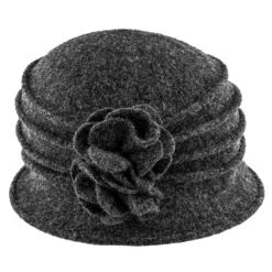 Charlotte - Scala LW497 Taupe Knit Wool Cloche Hat W/ Side Flower 29 Charlotte - Scala LW497 Taupe Knit Wool Cloche Hat W/ Side Flower -Bailey Store scala cloche charlotte scala lw497 taupe knit wool cloche hat w side flower hat 16524323782796