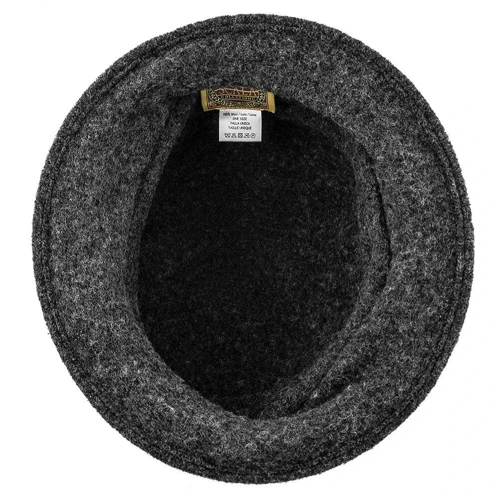 Charlotte - Scala LW497 Taupe Knit Wool Cloche Hat W/ Side Flower 14 Charlotte - Scala LW497 Taupe Knit Wool Cloche Hat W/ Side Flower - Image 14