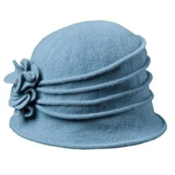 Charlotte - Scala LW497 Taupe Knit Wool Cloche Hat W/ Side Flower 38 Charlotte - Scala LW497 Taupe Knit Wool Cloche Hat W/ Side Flower -Bailey Store scala cloche denim one size fits most charlotte scala lw497 taupe knit wool cloche hat w side flower hat 16598605660300