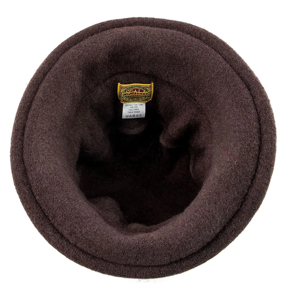 Genevra - Scala LW399 Walnut Crushable Boiled Wool Cloche Hat 10 Genevra - Scala LW399 Walnut Crushable Boiled Wool Cloche Hat - Image 10