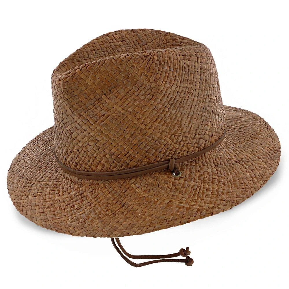 Grand Turk - Scala 100% Raffia Straw Fedora Hat 1 Grand Turk - Scala 100% Raffia Straw Fedora Hat