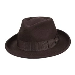 Scala Capone - Crushable Wool Felt Fedora Hat -Bailey Store scala fedora capone scala df109 chocolate crushable wool felt fedora hat hat 16524310053004