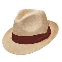 Cavalier - Scala Unisex Natural Matte Raffia Straw Fedora Hat -Bailey Store scala fedora natural large xl cavalier scala mr202os natural matte raffia straw fedora hat hat 16556536397964