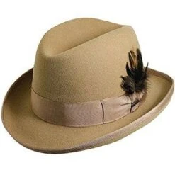 Dashing - Scala WF545 Wool Felt Homburg Hat -Bailey Store scala homburg camel large dashing scala wf545 wool felt homburg hat hat 16556519653516