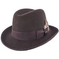 Dashing - Scala WF545 Wool Felt Homburg Hat -Bailey Store scala homburg chocolate large dashing scala wf545 wool felt homburg hat hat 16556519686284