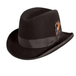 Dashing - Scala WF545 Wool Felt Homburg Hat -Bailey Store scala homburg dashing scala wf545 wool felt homburg hat hat 16524344262796