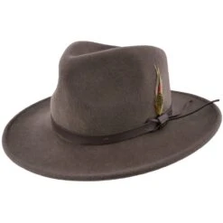 Darwin - Scala DF6 Pecan Crushable Wool Felt Outback Hat -Bailey Store scala outback darwin scala df6 pecan crushable wool felt outback hat hat 16524312117388
