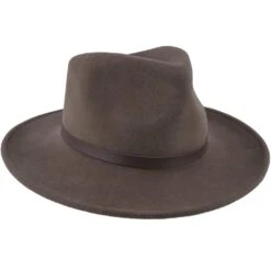 Darwin - Scala DF6 Pecan Crushable Wool Felt Outback Hat -Bailey Store scala outback darwin scala df6 pecan crushable wool felt outback hat hat 16524312281228