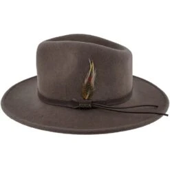 Darwin - Scala DF6 Pecan Crushable Wool Felt Outback Hat -Bailey Store scala outback darwin scala df6 pecan crushable wool felt outback hat hat 16524312346764