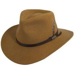 Darwin - Scala DF6 Pecan Crushable Wool Felt Outback Hat -Bailey Store scala outback pecan large darwin scala df6 pecan crushable wool felt outback hat hat 16556511690892