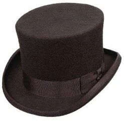 Twain - Scala WF569 Brown Wool Felt Top Hat - 5.5" Tall -Bailey Store scala top brown large twain scala wf569 brown wool felt top hat 5 5 tall hat 16556519981196