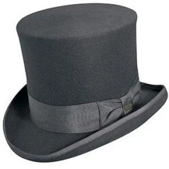 The Topper - Scala WF567 Grey Wool Felt Top Hat - 7" Tall -Bailey Store scala top grey large the topper scala wf567 grey wool felt top hat 7 tall hat 16556519915660