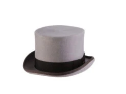 Twain - Scala WF569 Brown Wool Felt Top Hat - 5.5" Tall -Bailey Store scala top grey small twain scala wf569 brown wool felt top hat 5 5 tall hat 17331656327308