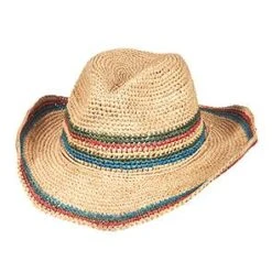 Scala LR679OS Light Colored Crocheted Raffia Straw Western Hat 7 Scala LR679OS Light Colored Crocheted Raffia Straw Western Hat -Bailey Store scala western dark one size fits most scala lr679os light colored crocheted raffia straw western hat hat 16556539641996