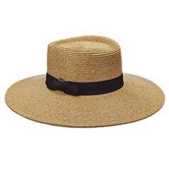 Optimist - Scala LP237 Toast Paper Braid Boater Hat -Bailey Store scala wide brim toast one size fits most optimist scala lp237 toast paper braid boater hat hat 16556540428428