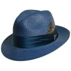Stacy Adams Dublin Poly Braid Straw Fedora Hat -Bailey Store stacy adams fedora blue large dublin stacy adams poly braid fedora hat hat 16556597510284