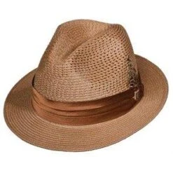 Stacy Adams Dublin Poly Braid Straw Fedora Hat -Bailey Store stacy adams fedora cognac large dublin stacy adams poly braid fedora hat hat 16556597543052