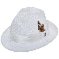 Stacy Adams Dublin Poly Braid Straw Fedora Hat -Bailey Store stacy adams fedora white large dublin stacy adams poly braid fedora hat hat 16556597477516