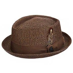 Brighton - Stacy Adams Straw Fedora Hat 1 Brighton - Stacy Adams Straw Fedora Hat