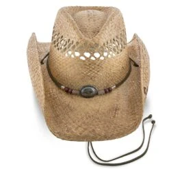 Stoney Creek - Stetson Natural/Brown Stained Raffia Straw Cowboy Hat - SSSTCR -Bailey Store stetson cowboy stoney creek stetson natural brown stained raffia straw cowboy hat ssstcr hat 16524429459596