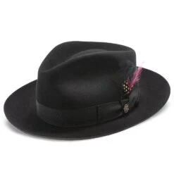 Bogie - Stetson Fur Felt Fedora Hat -Bailey Store stetson fedora bogie stetson fur felt fedora hat hat 16524542247052