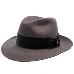 Stetson Temple Wool Felt Hat -Bailey Store stetson fedora caribou large stetson temple wool felt hat hat 16556586238092