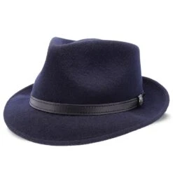 Stetson Prof Wool Felt Fedora Hat - TWPROF -Bailey Store stetson fedora navy small stetson prof wool felt fedora hat twprof hat 16524274401420