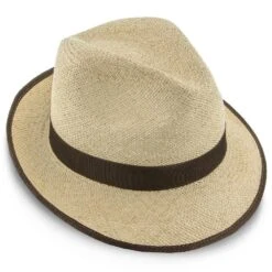 Twisted Runabout - Stetson Natural Twisted Panama Fedora Hat (Brown Band) - Size Small -Bailey Store stetson fedora twisted runabout stetson natural twisted panama fedora hat brown band tstrunn hat 16707403055244
