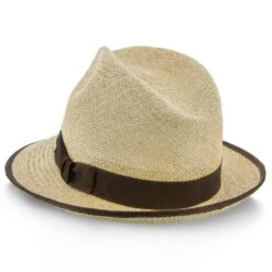 Twisted Runabout - Stetson Natural Twisted Panama Fedora Hat (Brown Band) - Size Small -Bailey Store stetson fedora twisted runabout stetson natural twisted panama fedora hat brown band tstrunn hat 16707414229132