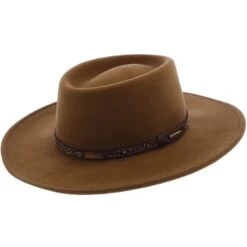 Kelso - Stetson Crushable Wool Felt Gambler Hat -Bailey Store stetson gambler driftwood small kelso stetson crushable wool felt gambler hat hat 17074753831052