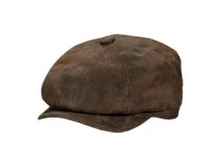 Stetson Birmingham Weathered Leather Newsboy Cap -Bailey Store stetson newsboy birmingham stetson stw199 brown weathered leather newsboy cap hat 17211838136460