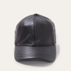 Stetson Oily Timber Leather Baseball Cap