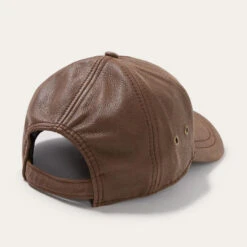 Stetson Oily Timber Leather Baseball Cap -Bailey Store stw510 brown 3