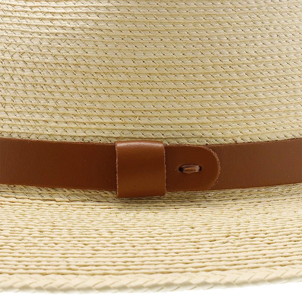Fine Palm Tear Drop Fedora - Natural Hand Woven Fine Guatemalan Palm Hat 6 Fine Palm Tear Drop Fedora - Natural Hand Woven Fine Guatemalan Palm Hat - Image 6