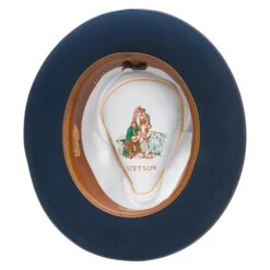 Pure Stratoliner - Stetson Beaver Fur Felt Fedora Hat -Bailey Store tfprstb1024 true blue 4