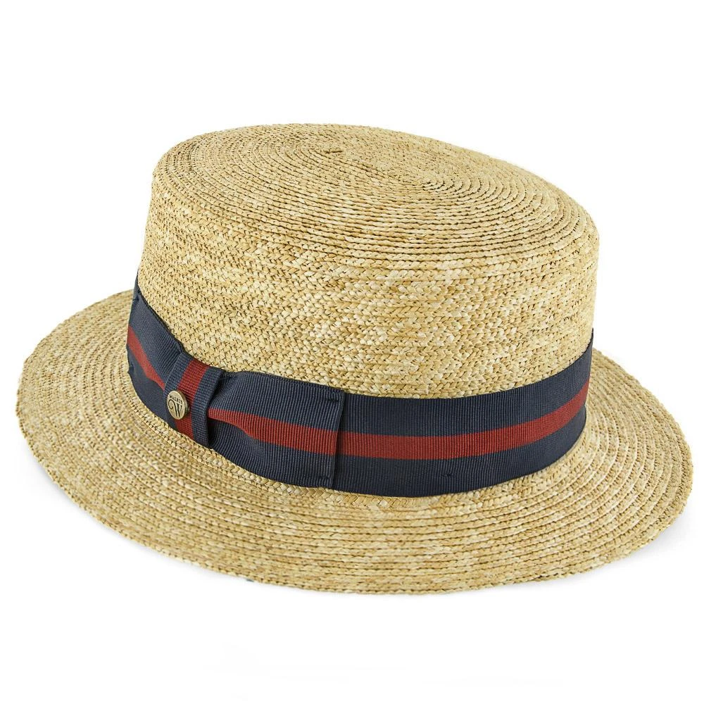 Classic - Walrus Hats Natural Straw Boater Hat - H7005 6 Classic - Walrus Hats Natural Straw Boater Hat - H7005 - Image 6