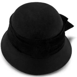 Starling - Walrus Hats Black Wool Felt Cloche Hat - H7017 -Bailey Store walrus hats cloche starling walrus hats black wool felt cloche hat h7017 hat 16524415926412
