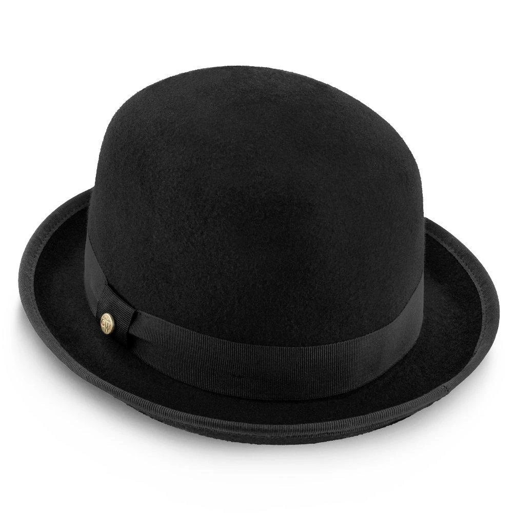 The Legend - Walrus Hats Black Wool Felt Bowler Hat - H7003 4 The Legend - Walrus Hats Black Wool Felt Bowler Hat - H7003 - Image 4