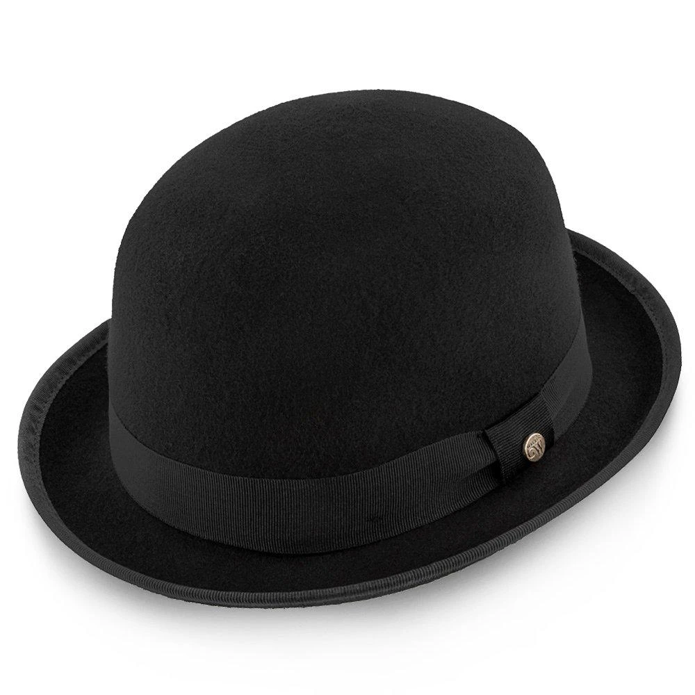 The Legend - Walrus Hats Black Wool Felt Bowler Hat - H7003 2 The Legend - Walrus Hats Black Wool Felt Bowler Hat - H7003 - Image 2