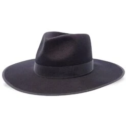 Capri - Walrus Hats Wide Brim Wool Felt Fedora Hat -Bailey Store walrus hats fedora black one size fits most capri walrus hats wide brim wool felt fedora hat hat 16524567740556