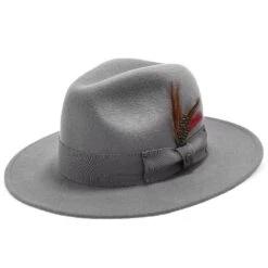Empire - Walrus Hats Grey Wool Felt Fedora Hat - H7001 38 Empire - Walrus Hats Grey Wool Felt Fedora Hat - H7001 -Bailey Store walrus hats fedora empire walrus hats grey wool felt fedora hat h7001 hat 16524395872396
