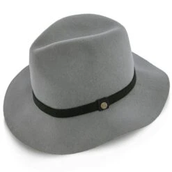 Endeavour - Walrus Hats Grey Wool Felt Fedora Hat - H7007 -Bailey Store walrus hats fedora endeavour walrus hats grey wool felt fedora hat h7007 hat 16524401279116