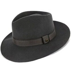 Tampa - Walrus Hats Grey Center Dent Wool Felt Fedora Hat