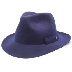Journey - Walrus Hats Wool Felt Fedora Crushable Hat - H7009 -Bailey Store walrus hats fedora journey walrus hats navy wool felt fedora crushable hat h7009 hat 16713260433548