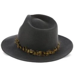 Messenger - Walrus Hats Grey Center Dent Wool Felt Fedora Hat -Bailey Store walrus hats fedora messenger walrus hats grey center dent wool felt fedora hat hat 16524566626444