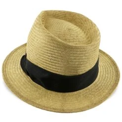 Midnight Luxe - Walrus Hats Natural Sisal Straw Fedora Childs Hat -Bailey Store walrus hats fedora midnight luxe walrus hats natural sisal straw fedora childs hat hat 16713000353932