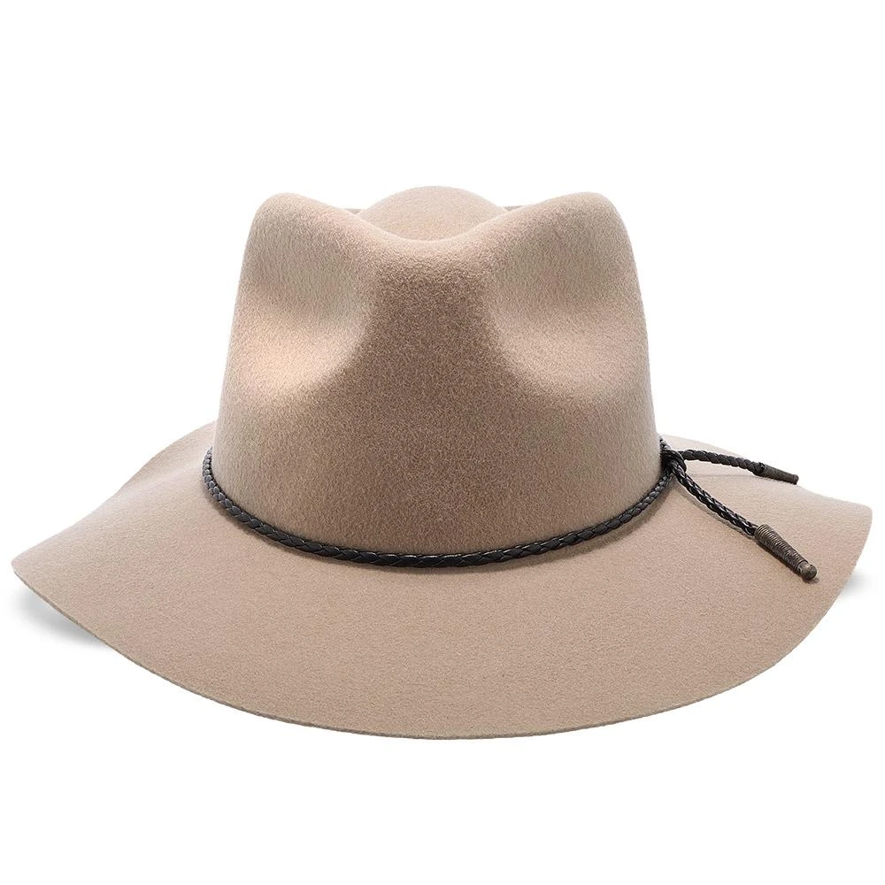 Monterey - Walrus Hats Light Brown Wool Felt Wide Brim Fedora Hat - H7010 10 Monterey - Walrus Hats Light Brown Wool Felt Wide Brim Fedora Hat - H7010 - Image 10